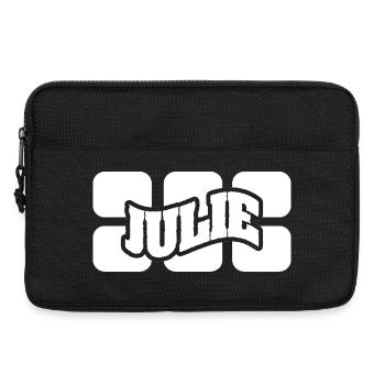 Julie als Name - Laptoptasche 13" - Schwarz - Vorne