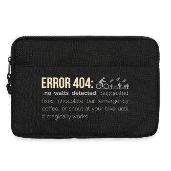Cycling Hoodie – 404: No Watts Detected - Laptoptasche 13" - Schwarz - Vorne