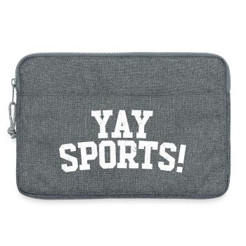 Yay Sports – Ahnungsloser Sportfan (Frauen) - Laptoptasche 13" - Grau meliert - Vorne