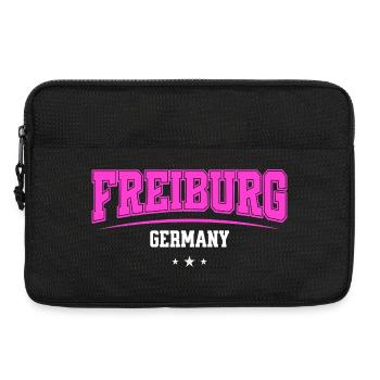 Freiburg Germany College lettering Pink Urban - Laptop bag 13" - black - Front