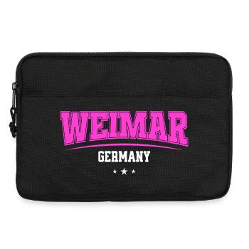 Weimar Germany Pink Retro Logo - Laptop bag 13" - black - Front