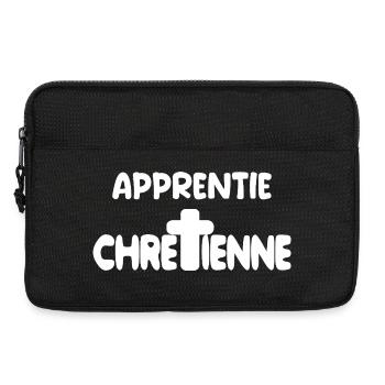 cadeau chrétienne catholique dieu - Sacoche pour ordinateur portable 13 pouces - noir - Devant
