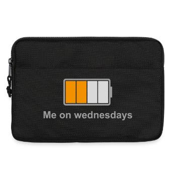 Batterie en milieu de semaine – Moi les mercredis - Sacoche pour ordinateur portable 13 pouces - noir - Devant