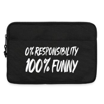 0% Verantwortung 100% Funny - Laptoptasche 13" - Schwarz - Vorne