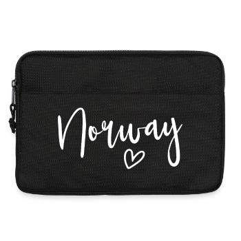 Norwegen Herz Frauenliebe Norwegen - Laptoptasche 13" - Schwarz - Vorne