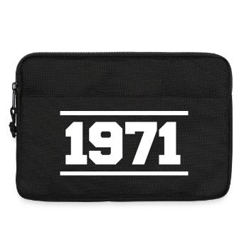 1971 Cadeau rétro 1971 - Sacoche pour ordinateur portable 13 pouces - noir - Devant