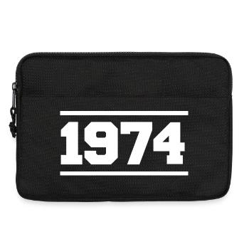 1974 Cadeau rétro 1974 - Sacoche pour ordinateur portable 13 pouces - noir - Devant