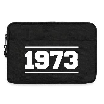 1973 Cadeau rétro 1973 - Sacoche pour ordinateur portable 13 pouces - noir - Devant