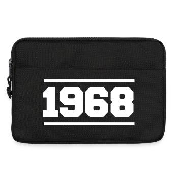 1968 Cadeau rétro 1968 - Sacoche pour ordinateur portable 13 pouces - noir - Devant