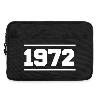 1972 Cadeau rétro 1972 - Sacoche pour ordinateur portable 13 pouces - noir - Devant