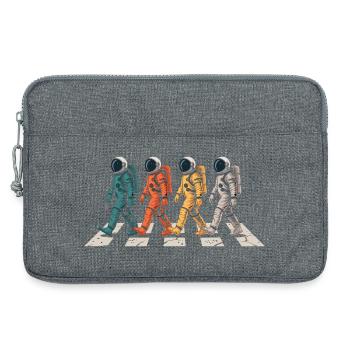 Space Travel T-Shirt with Astronauts Parade - Laptop bag 13" - heather grey - Front
