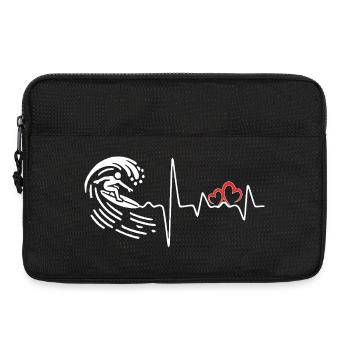 Swimming Heart Rhythm Fitness Art - Laptop bag 13" - black - Front