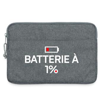 1% Humor moderne Ermüdungsbatterie - Laptoptasche 13" - Grau meliert - Vorne