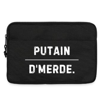 Gros mot – humour cash français - Sacoche pour ordinateur portable 13 pouces - noir - Devant