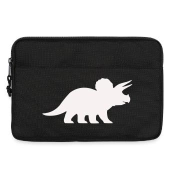Silhouette du Tricératops – Dino minimaliste - Sacoche pour ordinateur portable 13 pouces - noir - Devant