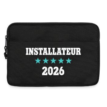 Installateur 2026 Ausbildung Prüfung Meister Azubi - Laptoptasche 13" - Schwarz - Vorne