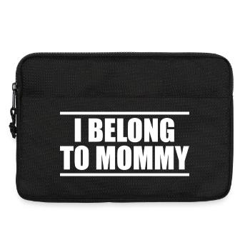 J’appartiens au motif de la douce fête des mères de maman - Sacoche pour ordinateur portable 13 pouces - noir - Devant