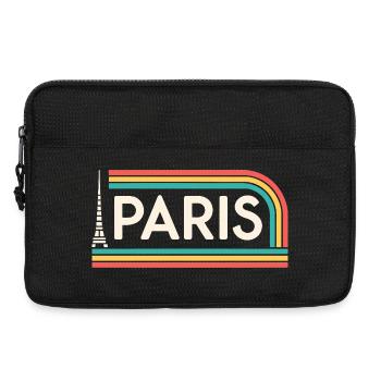 Paris Rainbow Retro - Laptop bag 13" - black - Front