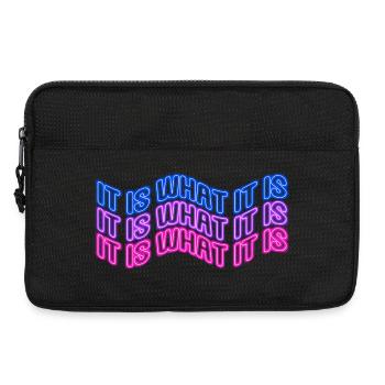 C’est ce que c’est (expression) style enseigne néon - Sacoche pour ordinateur portable 13 pouces - noir - Devant
