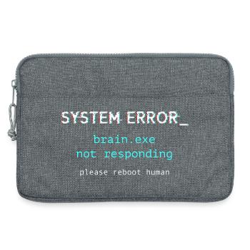 Systemfehler ‒ brain.exe reagiert nicht - Laptoptasche 13" - Grau meliert - Vorne