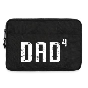 DAD Of 4, Father's Day, Father Of Four Kids, Funny - Laptop bag 13" - black - Front