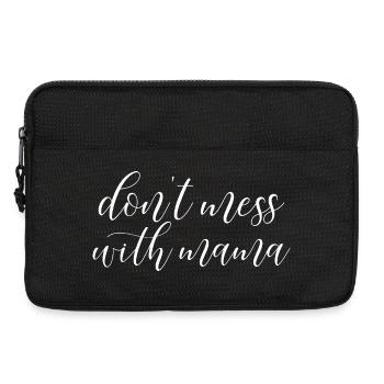 Ne touchez pas au t-shirt de maman drôle de maman - Sacoche pour ordinateur portable 13 pouces - noir - Devant