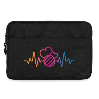 Battement de cœur au volley-ball - Sacoche pour ordinateur portable 13 pouces - noir - Devant