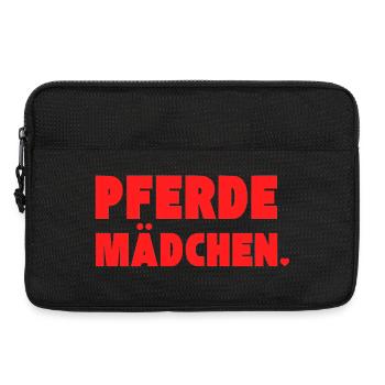 Pferdemädchen – Perfektes Geschenk für Pferdefans - Laptoptasche 13" - Schwarz - Vorne