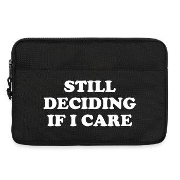 Still Deciding If I Care - Laptop bag 13" - black - Front