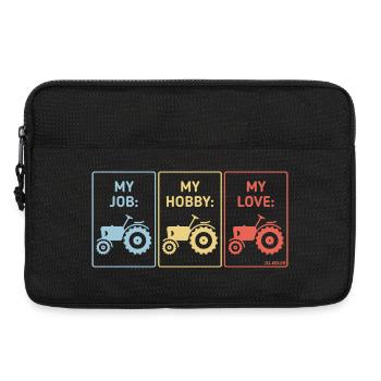 My Job – My Hobby – My Love (Trecker Bauer / 3C) - Laptoptasche 13" - Schwarz - Vorne