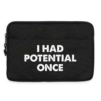 I Had Potential Once - Laptoptasche 13" - Schwarz - Vorne