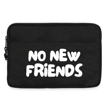 no new friends - Laptop bag 13" - black - Front