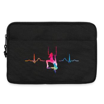 Aerialist Hearbeat EKG Cloud Swing Trapez - Laptoptasche 13" - Schwarz - Vorne