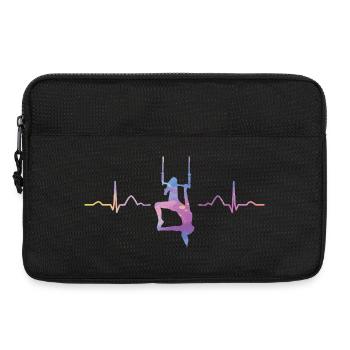 Aerialist Hearbeat EKG Cloud Swing Trapez - Laptoptasche 13" - Schwarz - Vorne