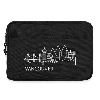 T-shirt Art de la Skyline de Vancouver - Sacoche pour ordinateur portable 13 pouces - noir - Devant