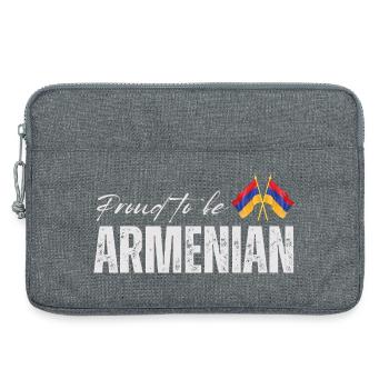 Arménien fier, patriote arménien - Sacoche pour ordinateur portable 13 pouces - gris chiné - Devant