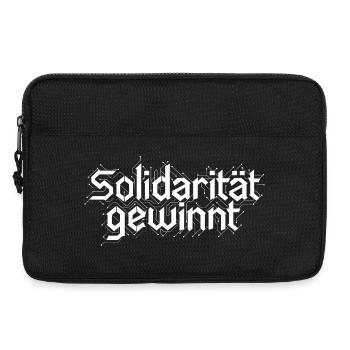 Solidarity Wins Statement Design White - Laptop bag 13" - black - Front