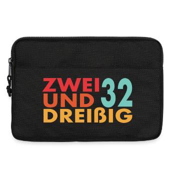 32. Geburtstag Geschenkidee - Laptoptasche 13" - Schwarz - Vorne