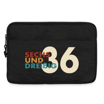 36. Geburtstag Geschenkidee Retro Vintage - Laptoptasche 13" - Schwarz - Vorne