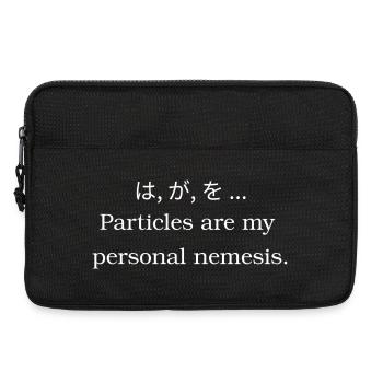 Partikeldrama: Japanische Grammatik - Laptoptasche 13" - Schwarz - Vorne