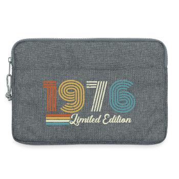 50th birthday 1976 Born 1976 - Laptop bag 13" - heather grey - Front