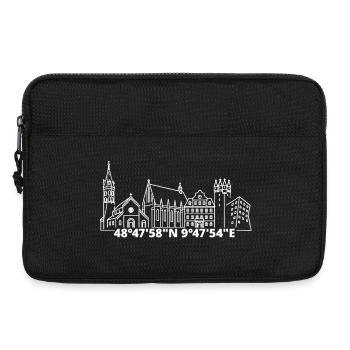 Schwäbisch Gmünd Motiv 6 Skyline Koordinaten - Laptoptasche 13" - Schwarz - Vorne