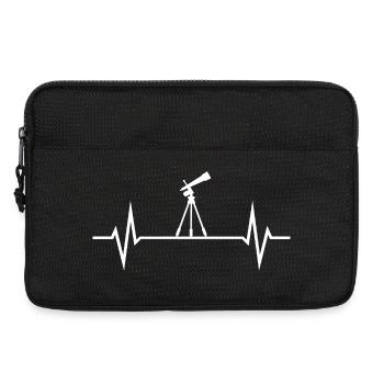 Teleskop Herzschlag EKG Astronomie Sternenkunde - Laptoptasche 13" - Schwarz - Vorne