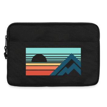 Mountains Sun Abstract - Laptoptasche 13" - Schwarz - Vorne
