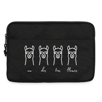 un dos tres llamas - Laptoptasche 13" - Schwarz - Vorne