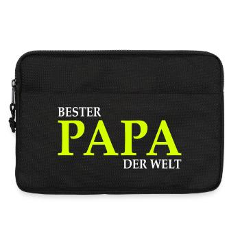 Bester Papa der Welt Spruch - Laptoptasche 13" - Schwarz - Vorne