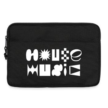 House Music fancy typography logo design T-Shirt - Laptop bag 13" - black - Front