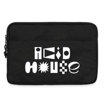 Acid House Fancy Typography logo design - Laptop bag 13" - black - Front