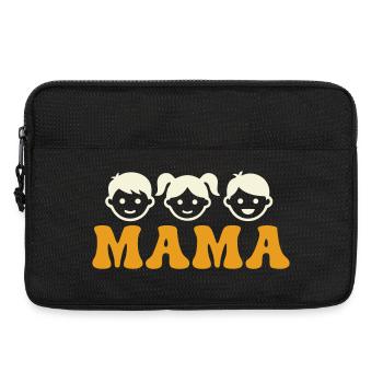 Mom 3 Children Mother of Three Mother's Day - Laptop bag 13" - black - Front