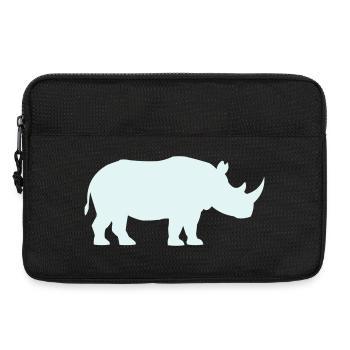 Pastel Rhino Silhouette - Laptop bag 13" - black - Front